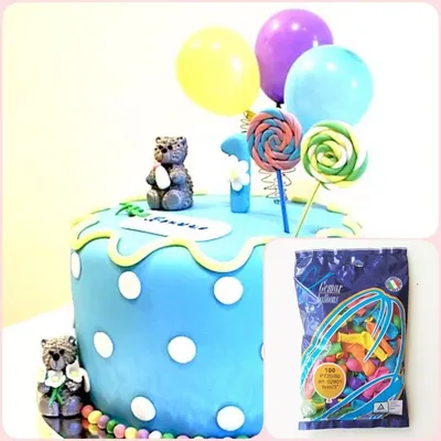 Воздушные шарики (38''/97 см) Фигура, Торт на День Рождения (разноцветное  конфетти), 1 шт. для украшения праздника - купить в интернет-магазине OZON  с доставкой по России (877814774)