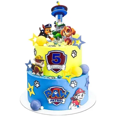 Вафельная картинка Щенячий патруль Paw Patrol 5 лет для торта и пряников  съедобная - купить с доставкой по выгодным ценам в интернет-магазине OZON  (1216993648)