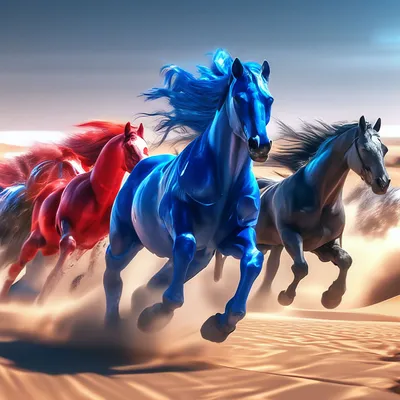 Конь Кобальт синий, конь, лошадь, легендарное существо, синий png | Klipartz