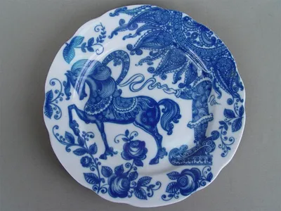 Статуэтка Конь синий на подставке, купить в Алматы