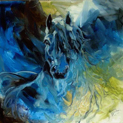 Синий Деревянный Конь На Палочке, Изолированные На Белом Фоне Стоковые  Фотографии | FreeImages