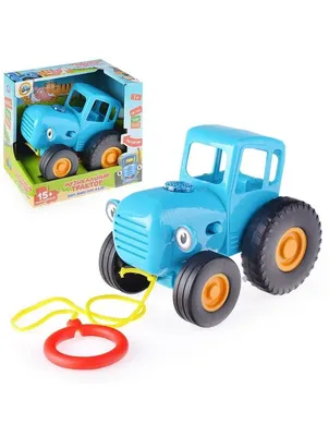 Игрушка деревянная «Синий трактор», с ковшом | Фабрика деревянной игрушки  Bochart