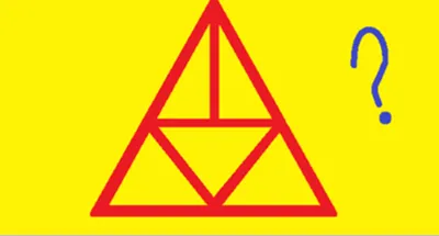 LogicLike.com - Спорим, ты ответишь неверно? 😱😏 #логиклайк_разминка ⠀  Перед тобой большой треугольник, состоящий из множества маленьких. Сможешь  ли ты посчитать, сколько треугольников на картинке?👀 ⠀ Ждем твоего ответа  и 💛 ⠀