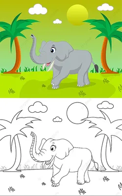 Раскраски Слон для детей: распечатать бесплатно или скачать