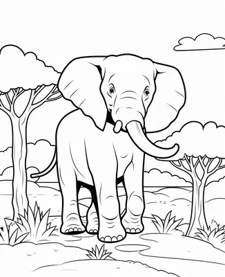 Раскраска-антистресс слон - Раскраски для детей и взрослых