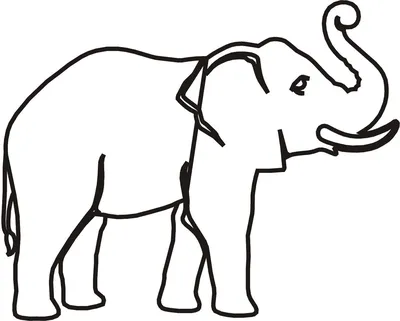 Раскраска Милый мультяшный Слон | Раскраски для детей печать онлайн