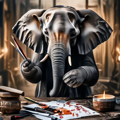 Картина \"Слон в живописи \" | Интернет-магазин картин \"АртФактор\"