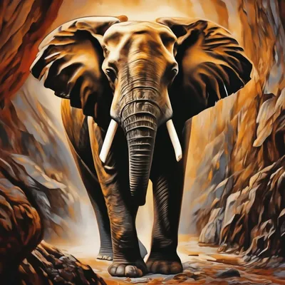 Картина в стиле живопись Розовый слон, купить в Иркутске | Арт-галерея Диас