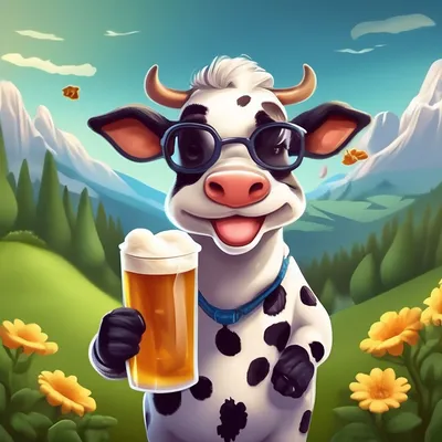 Смешная корова на пастбище фотография Stock | Adobe Stock