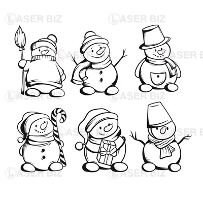 Черно-белый снеговик иллюстрация штока. иллюстрации насчитывающей  иллюстрация - 85485441