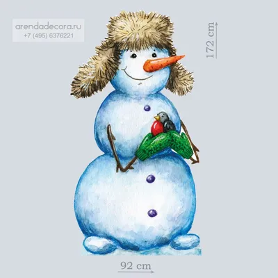 Снеговик, вырубка из картона белого цвета для скрапбукинга в магазине  \"Скрап-Лавка\"