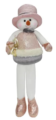 Светодиодная фигура акрил \"Снеговик в шарфе\" 60 см, холодный белый,  динамика. 12-1505 купить в Москве – цена в интернет-магазине