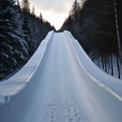 Снежная горка рисунок - 63 фото