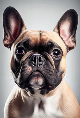 Картинки бульдога Французский бульдог Собаки смотрят Животные Черный