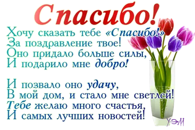 Спасибо за поздравление и теплые слова. / Thank you for your  congratulations and kind words. - YouTube