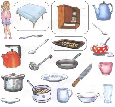Посуда для дошкольников раскраска - 70 фото