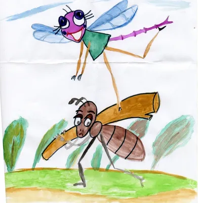 Как нарисовать стрекозу и муравья - 25 фото