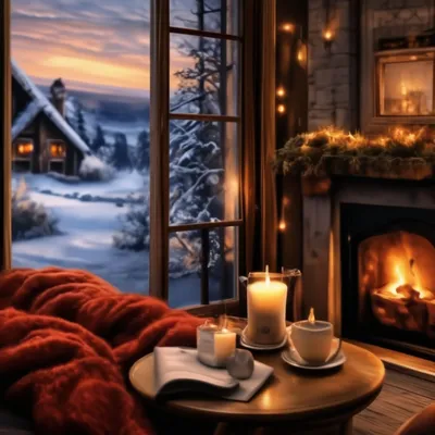 Теплого зимнего вечера - спокойные открытки на зиму