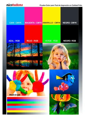 Тестовая картинка ? страница для проверки печати цветного принтера Epson |  Canon | HP | Самсунг