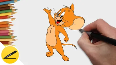 How to Draw Jerry the Mouse (Tom and Jerry) step by step ☆ Drawing for Kids  - YouTube