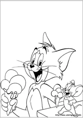 Pаскраска Том и Джерри #24327 (мультфильмы) – Бесплатные раскраски для  печати