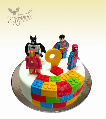 Торт Лего с супергероями на заказ