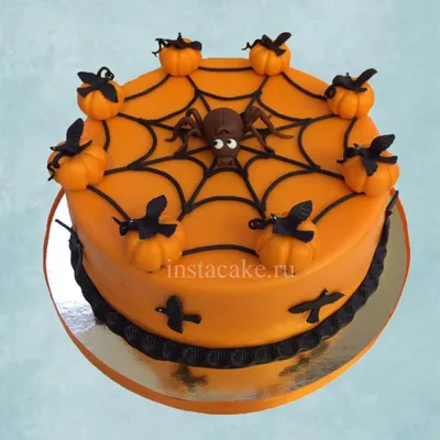 Торт на хэллоуин с пауком (127) - купить на заказ с фото в Москве