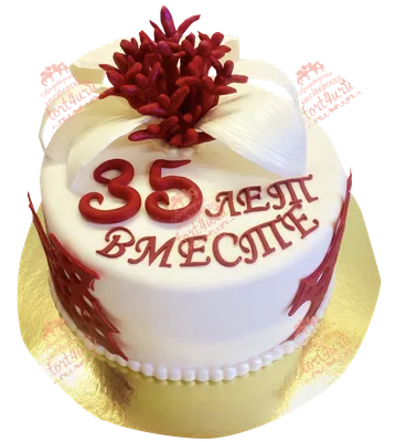 Tanya's Cakes en Instagram: “🍰 на коралловую свадьбу: 35 лет вместе! ❤️  2,3кг медовый… | Creative cake decorating, Chocolate cake decoration, Cake  designs birthday