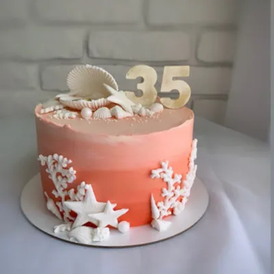 Торты на коралловую свадьбу: 35 лет вместе, заказать торт на 35 лет свадьбы