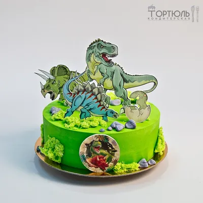 Торт Динозавр - Cake in Flowers