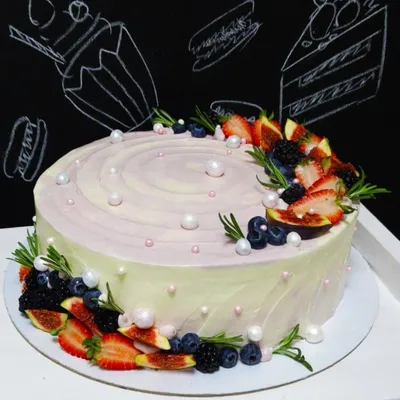 Торт Свадьба с живыми цветами на заказ в Москве от ЛавТортики