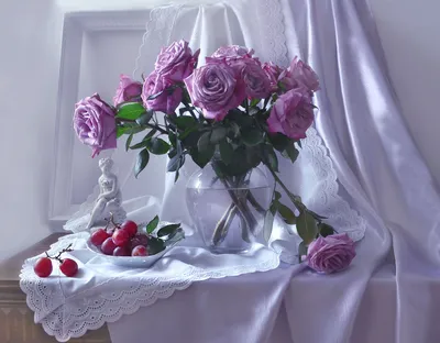 Открытка с букетом цветов для Аллы — Скачайте на Davno.ru