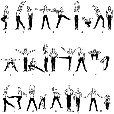 Рисунки комплекса упражнений - картинка из статьи «Оздоровительная  гимнастика для женщин» - Cnopm.ru