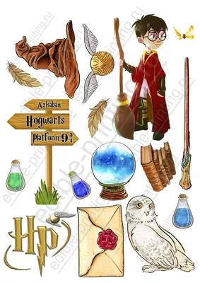 Картинка для торта Гарри Поттер kinodr021 печать на сахарной бумаге |  Edible-printing.ru