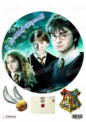 Картинка для торта \"Гарри Поттер (Harry Potter)\" - PT101358 печать на  сахарной пищевой бумаге