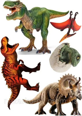Съедобные картинки на сахарной бумаге для капкейков \"Динозавры и  динозаврики\" №016 на торт, маффин, капкейк или пряник | \"CakePrint\"™ -  Украина