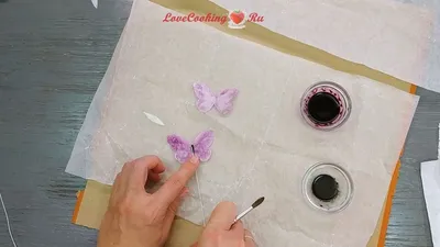Вафельные картинки для украшения торта в форме бабочки. Размер 4Х4см, 15  штук. Cafebeze | Купить с доставкой в интернет-магазине kandi.ru