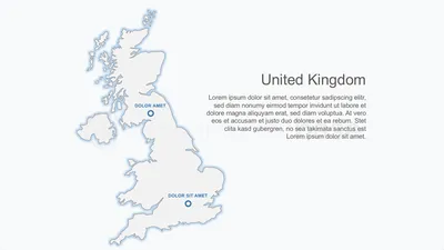 Editable Map PowerPoint for United Kingdom - SlideModel