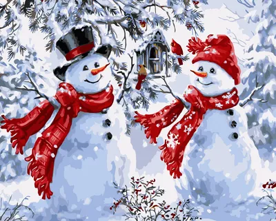 Веселые снеговики. Зима 40*50 см Картина по номерам Оригами LW3070  (ID#1960337813), цена: 265 ₴, купить на Prom.ua