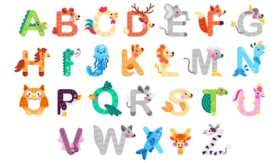 Азбука Красочные Творческие Смешные Буквы Алфавита — стоковая векторная  графика и другие изображения на тему Алфавит - iStock