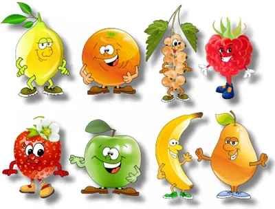 Смешные фрукты с рожицами - картинка №9633 | Смешной фрукт, Фрукты, Овощи