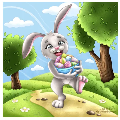 Веселые Пасхальные Открытки, 3D корзина с яйцами в виде кролика,  поздравительная открытка на день рождения для детей, малышей, мамы, папы,  семьи, кролик в корзине | AliExpress