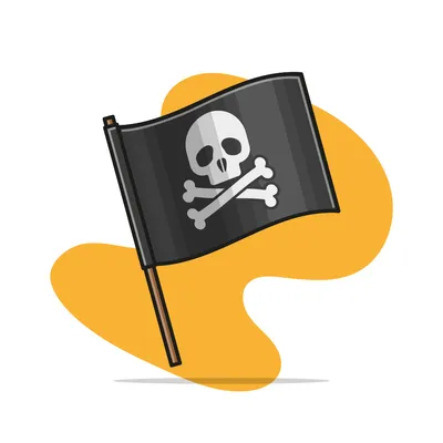 Флаг Пиратский Веселый Роджер большой 90х150 см МА21-6090 Н  (ID#1858954419), цена: 123 ₴, купить на Prom.ua