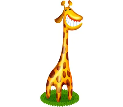 Картина на холсте \"Забавный жираф с языком\"