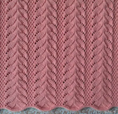 Объемные узоры спицами - схемы с описанием вязания простых красивых  объемных узоров спицами для шапки, свитера, кардигана