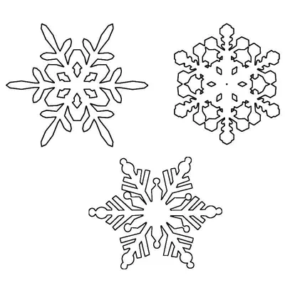 3 различных вида снежинок иллюстрация вектора. иллюстрации насчитывающей  снежинка - 107194682