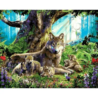 Волчица с волчатами – заказать на Ярмарке Мастеров – TCLFWBY | Мягкие  игрушки, Серпухов