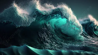 Морская волна картина маслом на холсте - \"Штормовая волна\" – заказать на  Ярмарке Мастеров – KRAP0RU | Картины, Минск