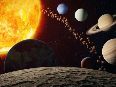 планеты Солнечной системы, выделенные на белом: стоковая иллюстрация,  1175989633 | Shutterstock