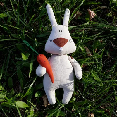 Заяц с морковкой в интернет-магазине Ярмарка Мастеров по цене 6000 ₽ –  S5CMYBY | Тедди Зверята, Миасс - доставка по России